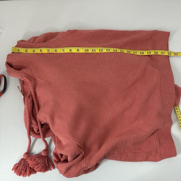 Ulla Johnson Sacha Sweatshirt Womens Medium Puff Sleeve Tassel Hoodie Clay - Picture 13 of 14